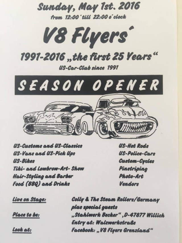 NEW LOCATION! 5th Season Opener V8 Flyers