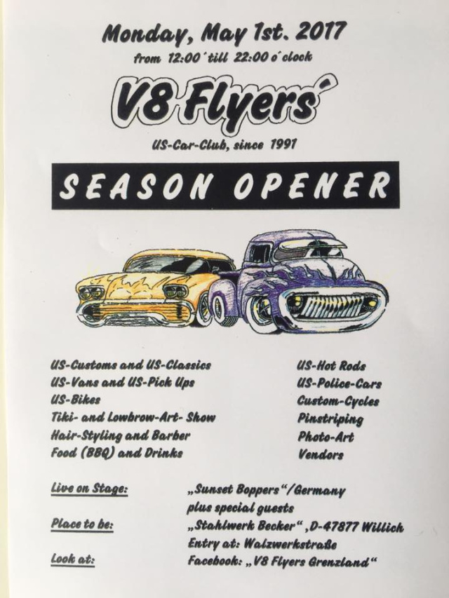 6th Season Opener V8 Flyers