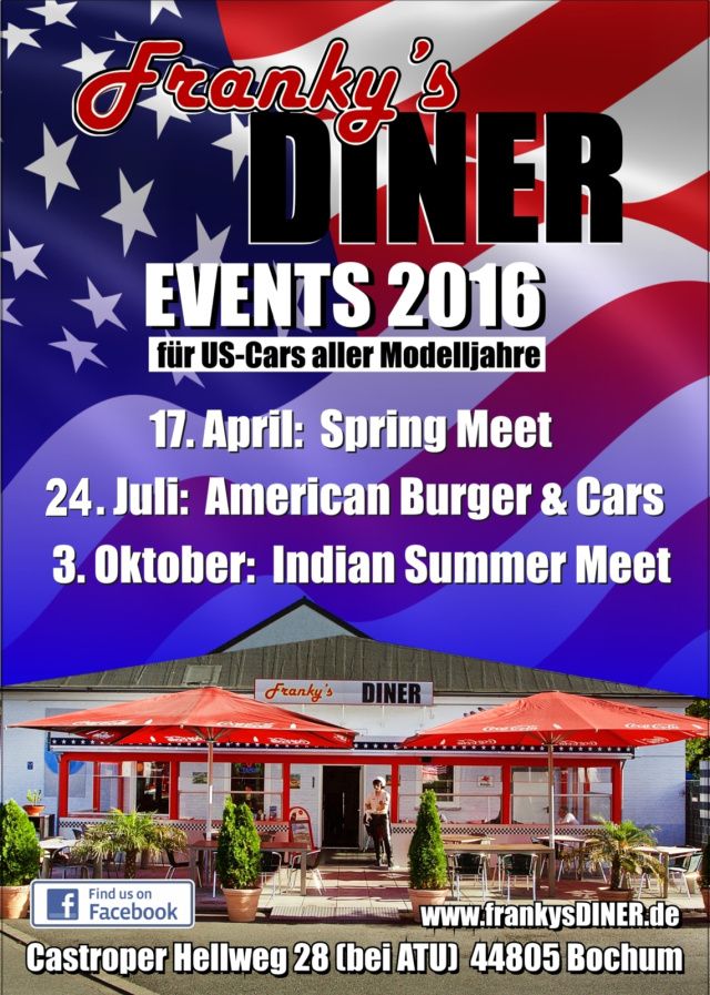 Spring Meet - US-Car Saisoneröffnung am Franky's DINER