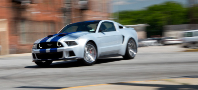 Need for Speed kommt als Kinofim!: Eine der Hauptrollen: Ford Mustang mit extra breiter Karosserie uns 22-Zoll-Rädern