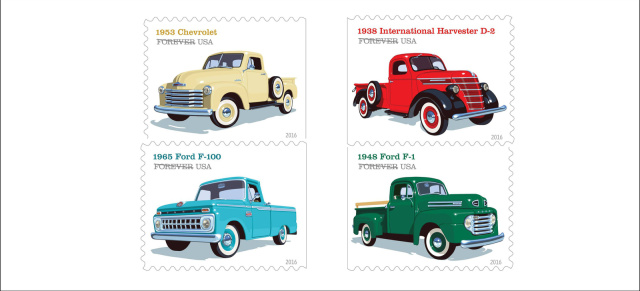 USPS Stamps: Amerikanische Briefmarken mit Pick Ups