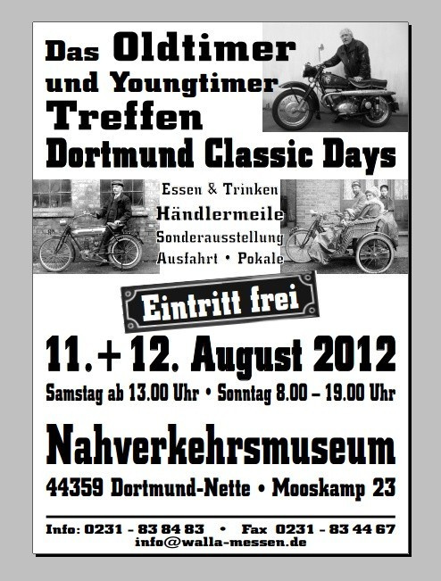 Motorrad, Oldtimer und Youngtimer Treffen | Samstag, 11. August 2012