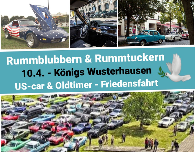 US Car & Oldtimerkorso "Rummblubbern für Frieden & Toleranz"