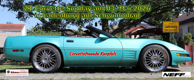 21. Corvette - Sunday am 3. Mai in Ladenburg bei Mannheim/Heidelberg