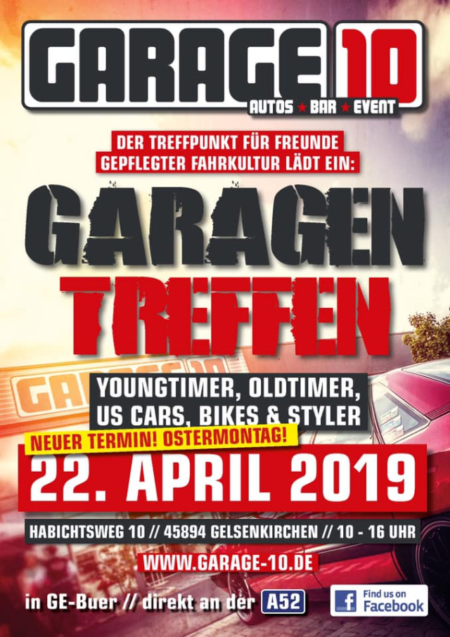 NEUER TERMIN: Garagen Treffen