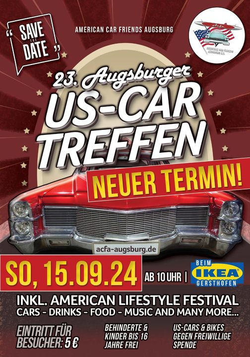 NEUER TERMIN: 23. US Car Treffen