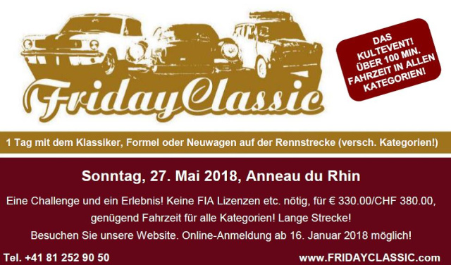 FridayClassic; Anneau du Rhin - Ein Tag mit dem Klassiker auf der Rennstrecke