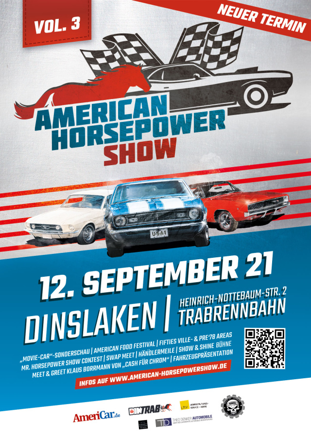 NEUER TERMIN: 3. AMERICAN HORSEPOWER SHOW