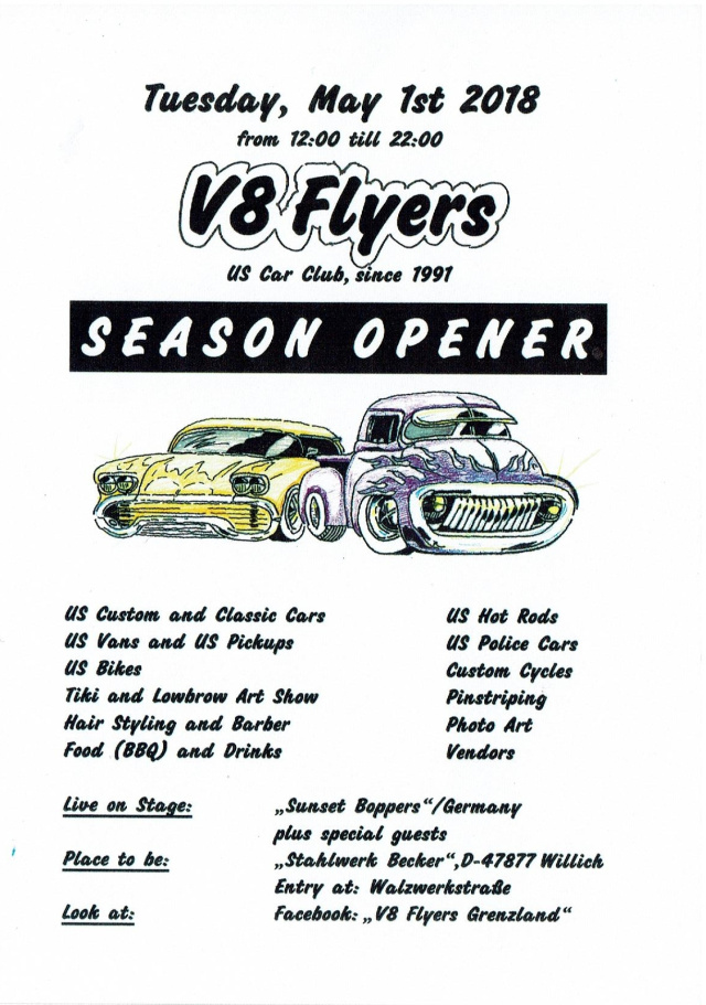 Season Opener der V8 Flyers