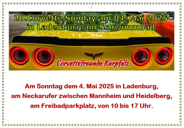20. Corvette Sunday in Ladenburg