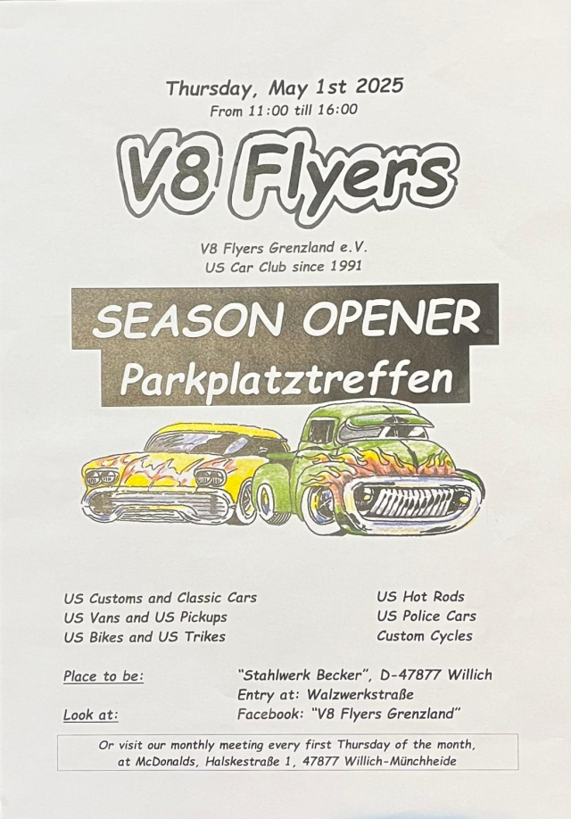 „Season Opener“ der V8 Flyers Grenzland.