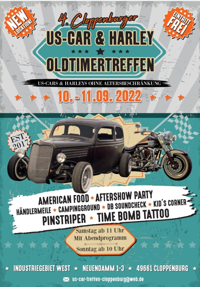 NEUE LOCATION 4. Cloppenburger US-Car-, Harley- und Oldtimer-Treffen