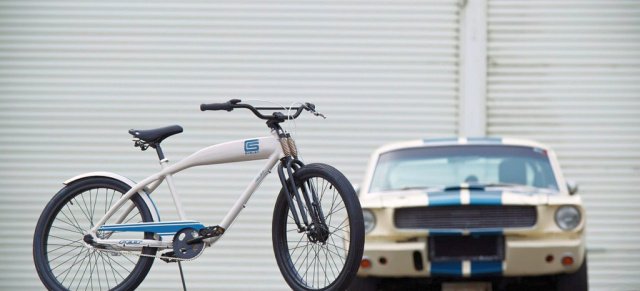 Felt-Cruiser in Shelby-Optik: Die bekannten Felt-Cruiser Fahrräder gibt es jetzt auch im Shelby Mustang Look. 