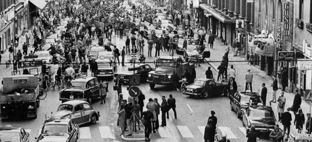 Jubiläum: 50 Jahre Rechts-Verkehr in Schweden (3.September 1967)