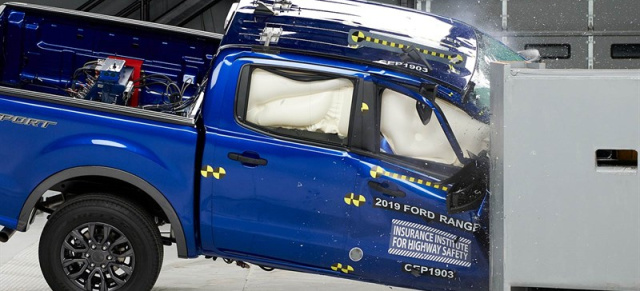 IIHS-Crashtest mit Chevrolet Colorado, Ford Ranger und Jeep Gladiator,: Kleine und mittelgroße Pickups erreichen keine Spitzenwerte
