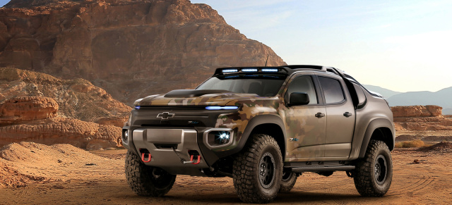 Chevrolet Colorado ZH2 für die  US-Army : Mit Wasserstoff durchs Gelände schleichen