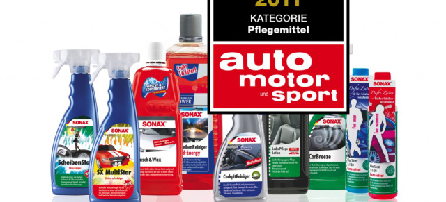 SONAX ist 2011 wieder beste Marke: Die Autopflegeprodukte von Sonax belegen zum fünften Mal in Folge bei der "auto, motor und sport"-Leserwahl den 1.Platz