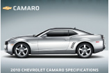 Camaro Prospekt: Chevrolet Spec Sheet