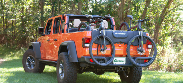 Quadratec Zubehör für Biker: Tailgate Bike Pad für den Jeep Gladiator