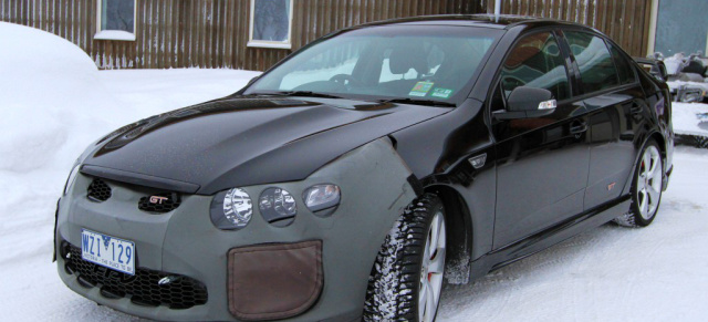 Geheime Testfahrten im Schnee: Ford testet neues Performance-Modell: AmeriCar.de erwischt die sportliche V8-Limo in Schweden. Ford Falcon GT oder Ford Taurus Sportversion?