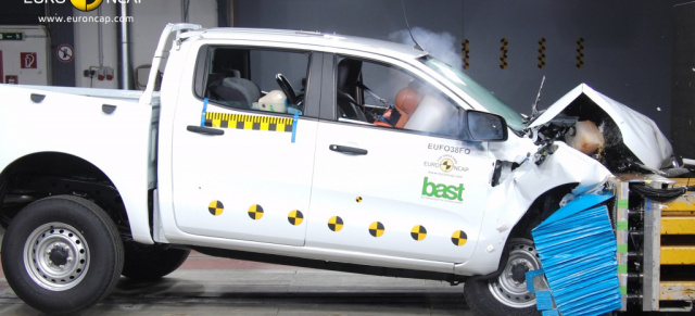 Ford Ranger erhält als erster Pick Up 5 Sterne beim Euro NCAP-Crashtest: 