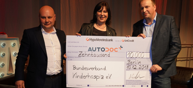 10 Jahre AUTODOC: AUTODOC spendet 20.000 Euro für die Kinderhospizarbeit 