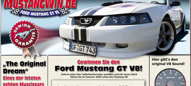 Ford Mustang zu gewinnen!: Mustang GT V8-Cabrio im Wert von 34.000 zu gewinnen