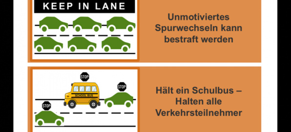 Autofahren in den USA: Besondere Verkehrsregeln im Überblick: Das Land der begrenzten Unmöglichkeiten hat Besonderheiten im Strassenverkehr