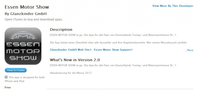 ESSEN MOTOR SHOW: Jetzt auch als App: Alle Infos für unterwegs - auch auf der Messe!