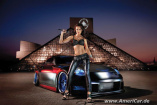 Miss Tuning Kalender 2011 - Wallpaper!: Cars & Girl: Kristin Zippel posiert mit Tuning- und US-Cars