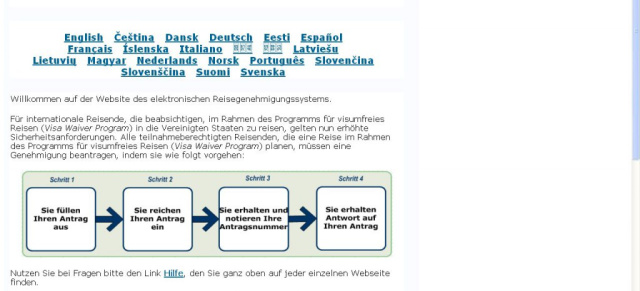 Tipps zum Ausfüllen der Online-Registrierung zur USA-Einreise: 