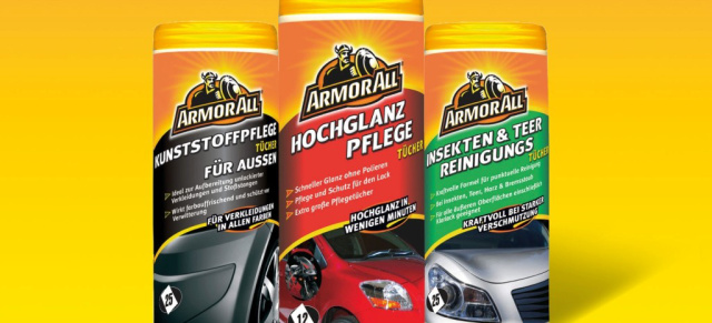 Autopflege auf Amerikanisch!: Armor All bringt drei neue Tücher auf den Markt