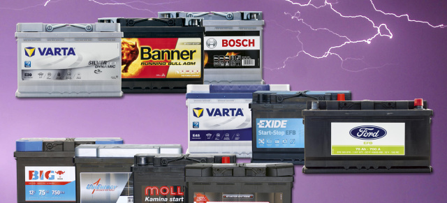 Volle Ladung: 10 Autobatterien im Test: Großer Batterietest voller Saft und Kraft:  Neun der zehn getesteten Auto-Batterien sind empfehlenswert 