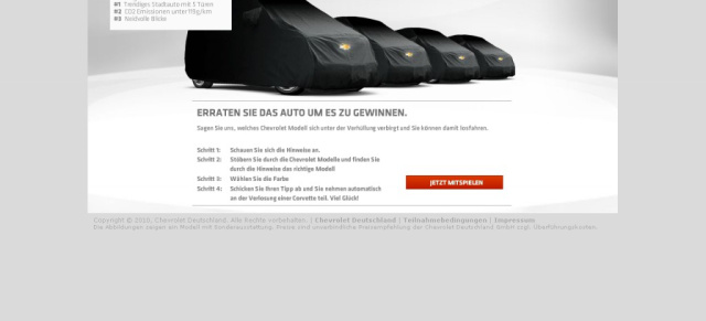 Camaro, Corvette und Co. zu gewinnen! Chevrolet-Gewinnspiel: Dream Garage: