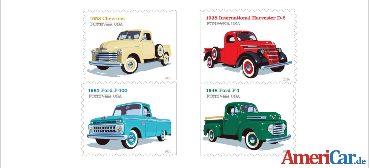 USPS Stamps Amerikanische Briefmarken mit Pick Ups News AmeriCar