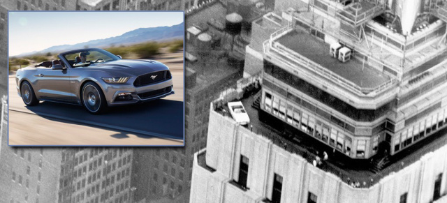 Ford Mustang feiert 50. Geburtstag auf dem Empire State Building: Wie vor 50 Jahren bei der Premiere des amerikanischen Autos