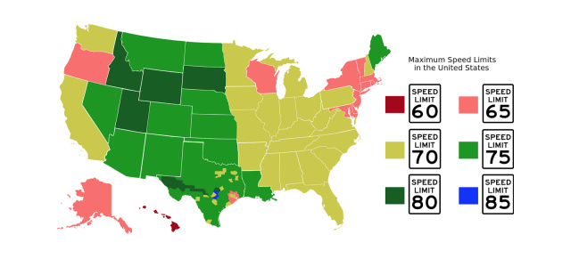 Achtung USA Urlauber: Speed Limits der einzelnen US-Bundesstaaten 