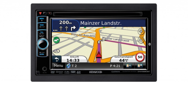 Leistungsstarke All-in-One Navigationssysteme von Kenwood: Die Doppel-DIN Naviceiver DNX 4280BT / DNX 5280BT sind mit blitzschneller Navigation, DVD Player, USB Port, iPod / iPhone-Schnittselle und Bluetooth-Freisprecheinrichtung ausgerüstet.