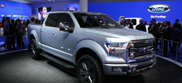 Ford Atlas Concept - Ausblick auf die neue Pick Up Generation: 65 Jahre F-Serie: Neue Studie zeigte in Detroit wie sich Ford die Zukunft des Lasters vorstellt