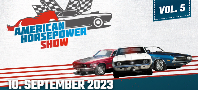 5. American Horsepower Show, 10. September, Dinslaken:: Werbemittel für das US-Car Festival auf der Trabrennbahn