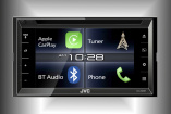 Neuer Doppel-DIN-Moniceiver mit 6,8-Zoll Hochglanz-Touch-Screen: Multimedia-Receiver JVC KW-V820BT mit Bluetooth und Apple CarPlay für perfekte iPhones-Integration