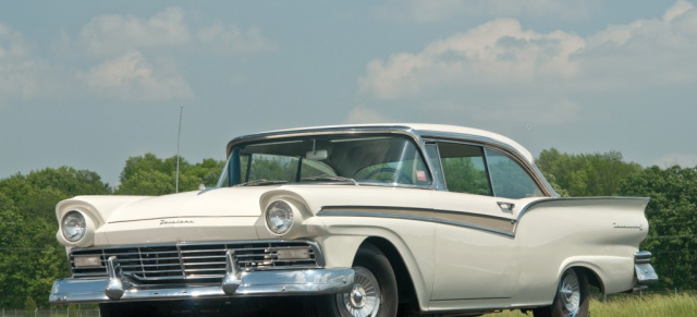 Supercharged Fullsize  1957er Ford Fairlane 500 Supercharged Victoria Hardtop Coupe: Nur 27 Exemplare - Amerikanisches Auto für Sammler