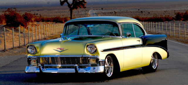 Get Your Kicks in a '56!: Cooler Chevy - 
1956er Bel Air / Fotos © Peter Linney