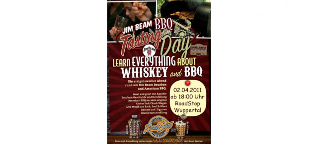 1st Jim Beam BBQ im Road-Stop Wuppertal: Leckeres American BBQ und dazu Jim Beam Whisky in der Event-Hall des Road-Stop Wuppertal